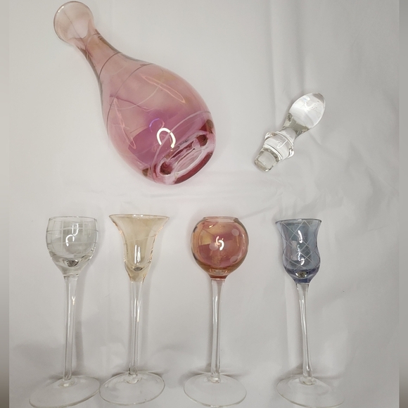 Crystal Decanter Set with Mini Stemwear - Picture 3 of 14